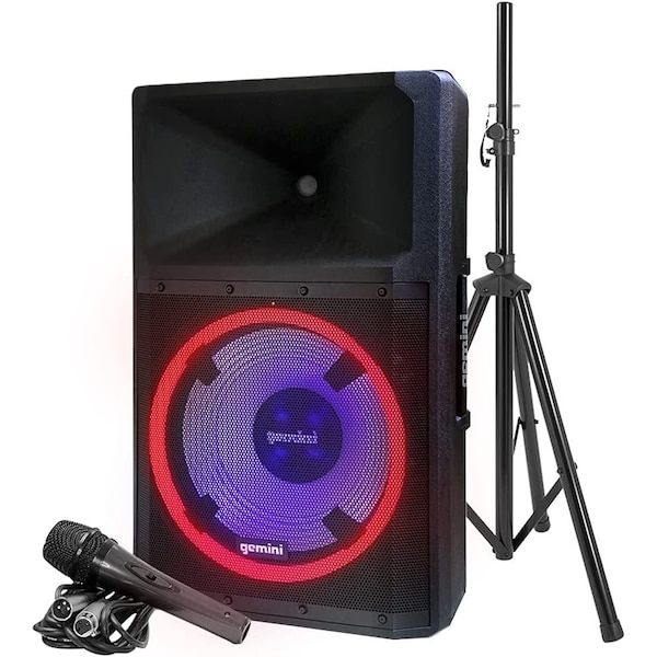 Gemini Bluetooth Party Speaker with Party Lights Microphone and Speaker Stand  All - GSP-L2200PK