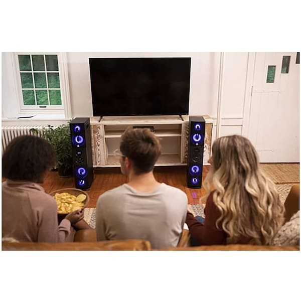 Altec Lansing ABT385 Power Duo Bluetooth Tower Speaker Set - ABT385-BLK-FR-1