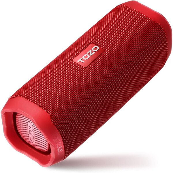 Tozo PA2 Bluetooth Speaker with Three EQ Modes Red - TOZOPA2RED