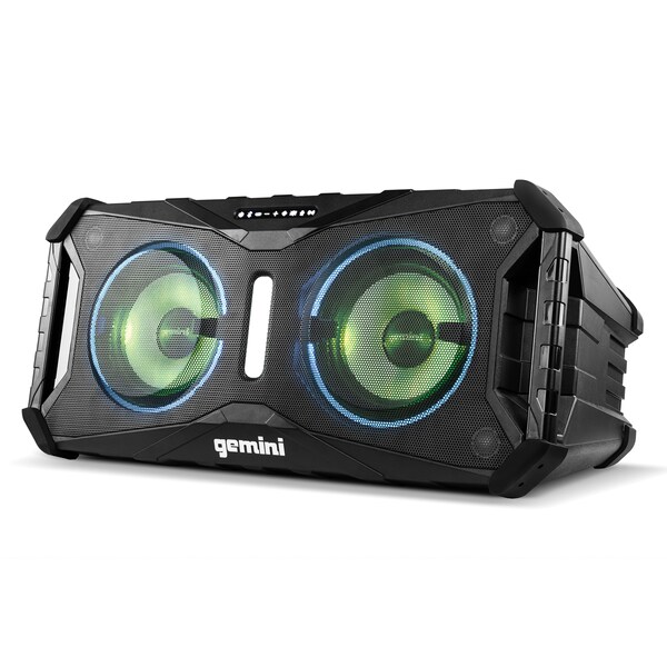 Gemini SoundSplash Dual 8" 400-Watt Floating Bluetooth  Wireless Rechargeable Speaker  LED Party Lighting - SOSP-8BLK
