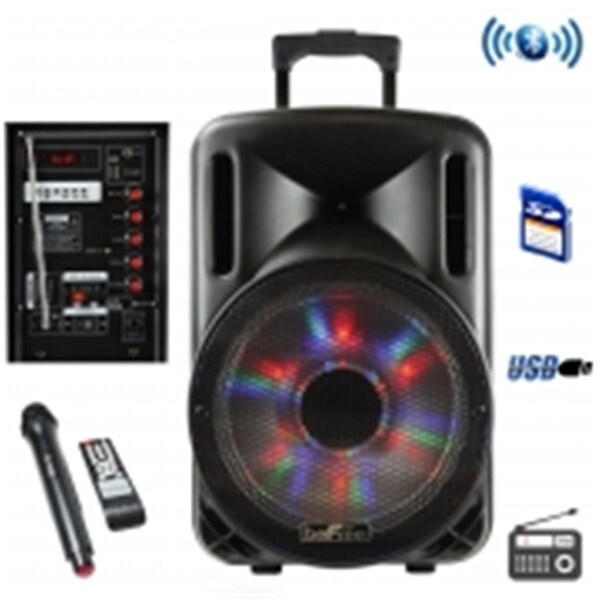 Befree Sound 12 In Bluetooth Rechargeable Party Speaker With Illuminatiing Light, 25 Watt - BFS-4435