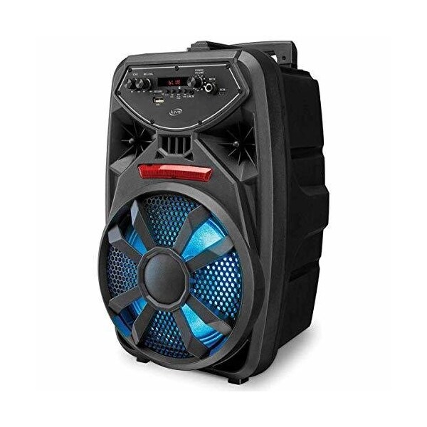 Amped iLive Wireless Tailgate Party Speaker, LED Light Effects, Built-in Rechargeable Battery, Black (ISB3 - ISB380B