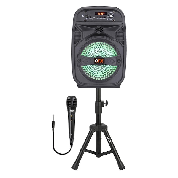 Qfx 6.5 in. Bluetooth Speaker with Stand & Microphone Black - BT-66SM