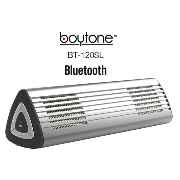 Boytone Boytone BT-120SL Ultra-Portable Wireless Bluetooth Speaker - Arctic Silver - BT-120SL