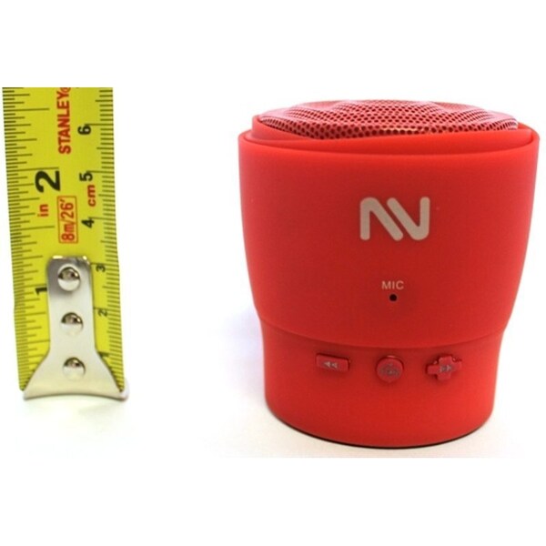 Nutek Bluetooth Wireless Portable Speaker for Tablet or Phone w/Bluetooth COLOR: RED - BT109M3