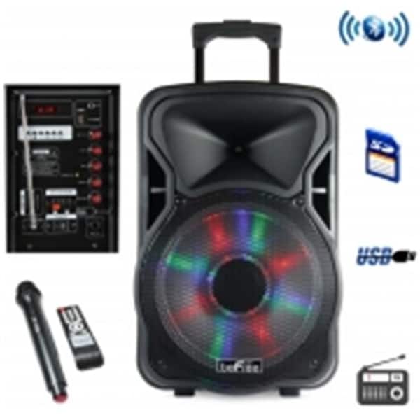 Cb Distributing 12 in Bluetooth Rechargeable Party Speaker with Illuminatiing Light - ST97307