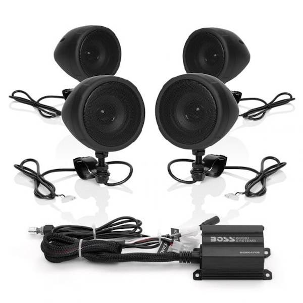 Boss Audio All-Terrain Bluetooth Speaker and Amplifier System - 1000 Watt, Black - MCBK470B