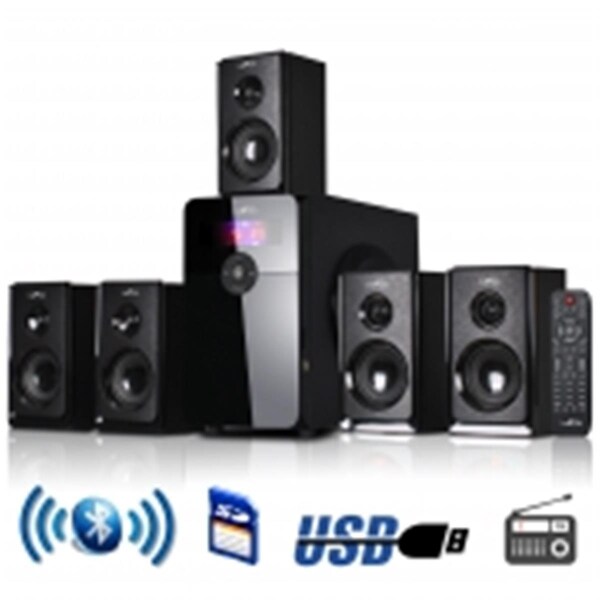 Befree Sound 5.1 Channel Surround Sound Bluetooth Speaker System, Black - 30 Watt Plus 10 Watt - BFS450