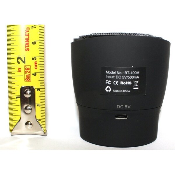 Nutek Bluetooth Wireless Portable Speaker for Tablet or Phone w/Bluetooth COLOR: BLACK - BT109M1