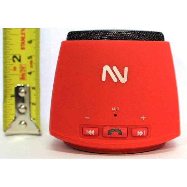 Nutek Bluetooth Wireless Portable Speaker for Tablet or Phone w/Bluetooth COLOR: RED - BT106M3