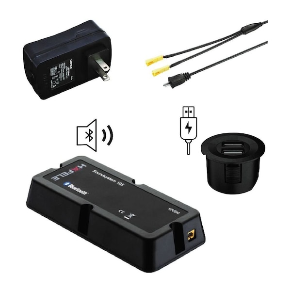 Invisidoor Sound Speaker, USB Charger Accessory Kit for  Bookcase - ID.SPK-USB.01.08