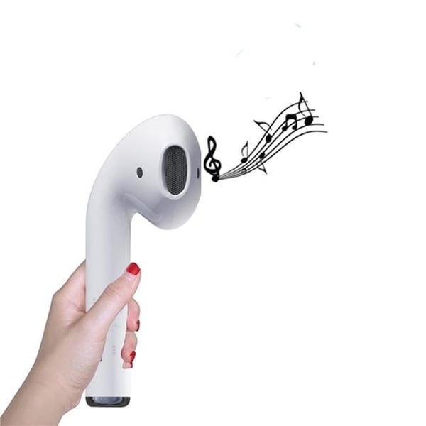 Zunammy Zunammy ZTS026WT Giant Wireless Bluetooth Air Pod Shaped Speaker FM Radio AUX Microphone; White - ZTS026WT
