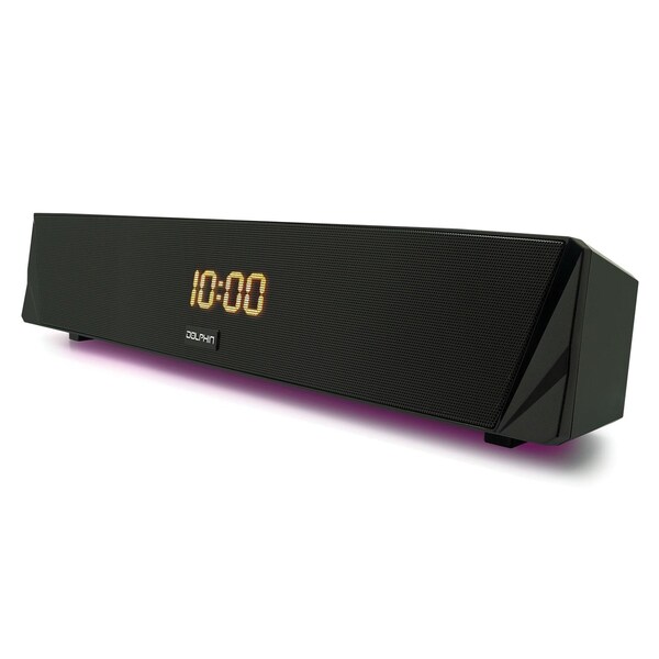 Dolphin Audio 16-Inch Portable Bluetooth Sound Bar with Alarm and Clock - SNB-161R