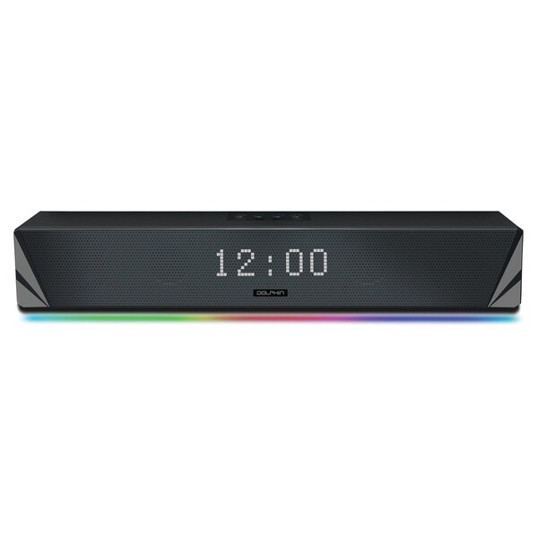 Dolphin Audio 16-Inch Portable Bluetooth Sound Bar with Alarm and Clock - SNB-161R