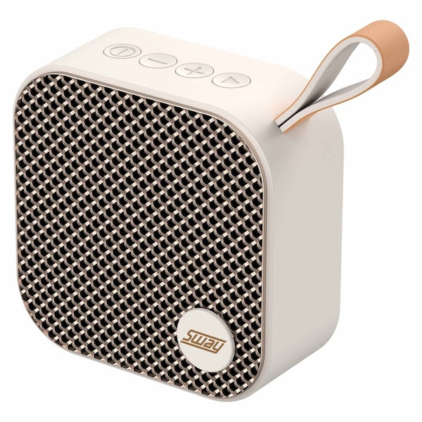 Sway Hifi Audio Styles Series Bluetooth Speaker 5w, Tan - SWAY-HARMONY-TAN