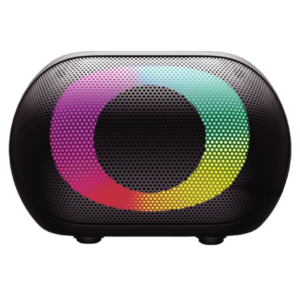 Sway Halo Led Ipx5 Splash Resistant Bluetooth Speaker 10w, Black - SWAY-HALO-BLK