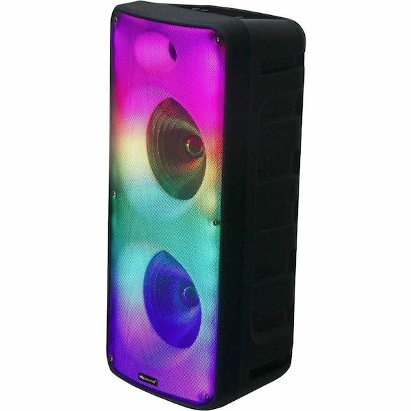 Supersonic IQ Sound 2x8 in. Bluetooth Speaker Fire Box - 12W RMS - IQ-7188DJBT