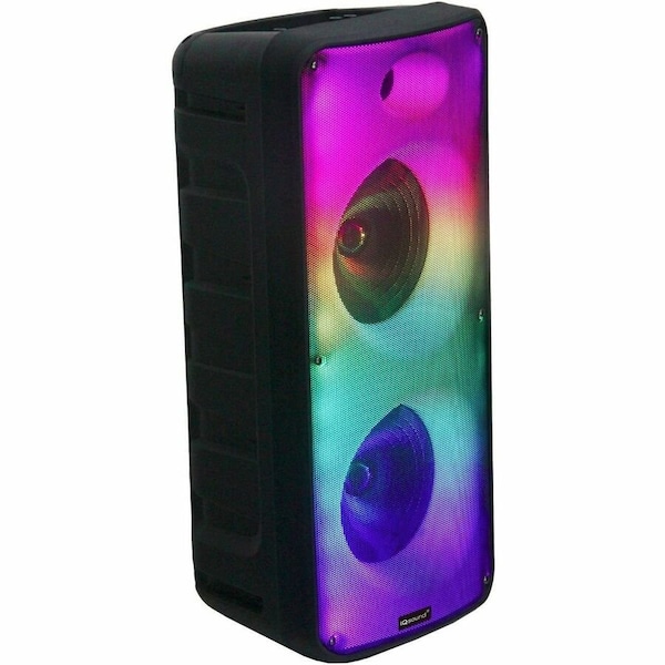 Supersonic IQ Sound 2x8 in. Bluetooth Speaker Fire Box - 12W RMS - IQ-7188DJBT