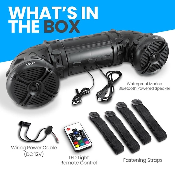 Pyle Marine Bluetooth Powered Speakers, PLATV85BT.5 - PLATV85BT.5