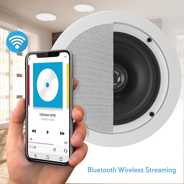 Pyle Dual 5.25" Bluetooth Ceiling / Wall Spea - PDICBT552RD