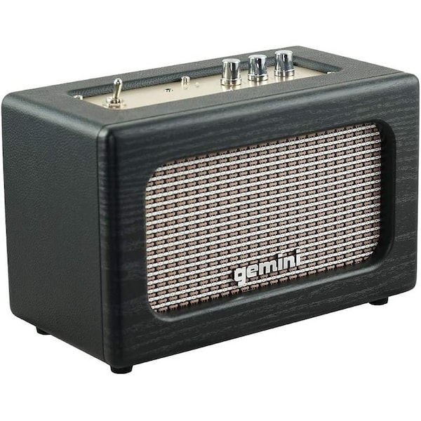 Gemini Portable Battery Powered Speaker, Bass and Treble Control, AUX Input, 2x 3 woofer - GTR-100