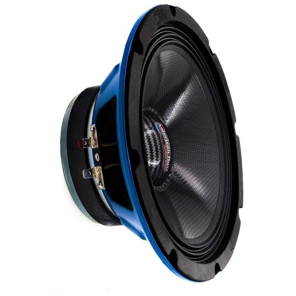 American Bass High Power Godfather 8-in Carbon Fiber Cone Midrange Speaker Single with matched grill - GF-8CC