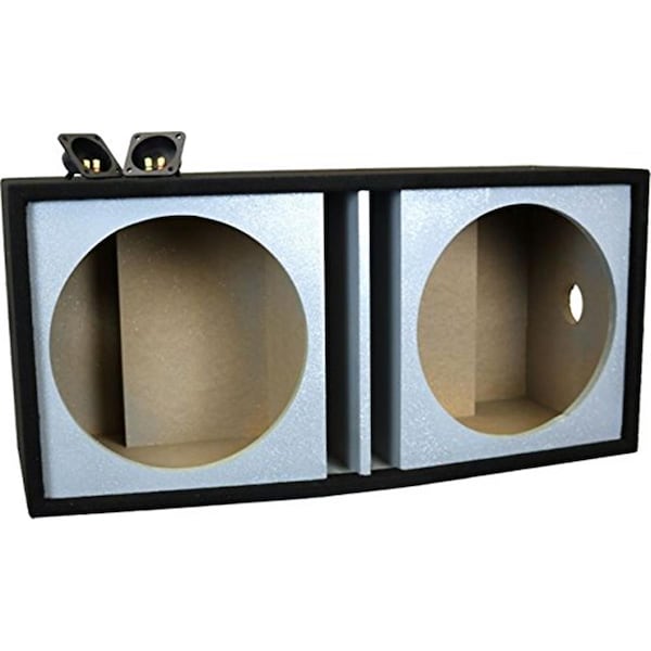 Ag Antenna Group 2X15ROUND Double 15 in. Vented Round Woofer Empty Car Speaker Box - 2X15SQUARESEALED