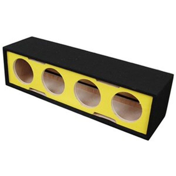 Betterbattery 12 in. 4 Horns Vinyl Side Speaker Enclosure, Yellow - BE2666800