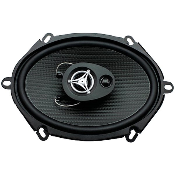 Power Acoustik Power Acoustik EF-573 Max 500 watt Edge Series Coaxial 3-Way Speakers; Black - 5 in. x 7 in. - EF-573