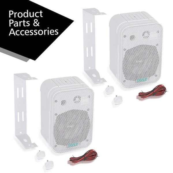 Pyle 5.25" Indoor/Outdoor Waterproof Speakers (White) - PDWR40W