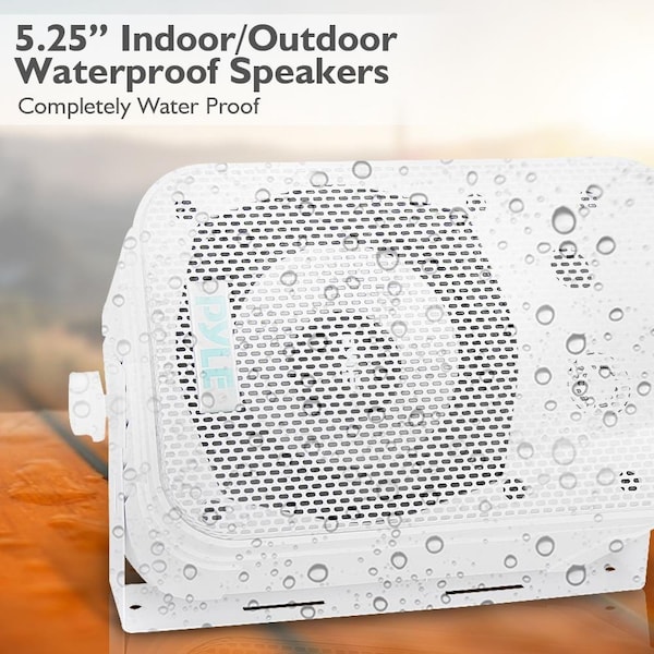 Pyle 5.25" Indoor/Outdoor Waterproof Speakers (White) - PDWR40W