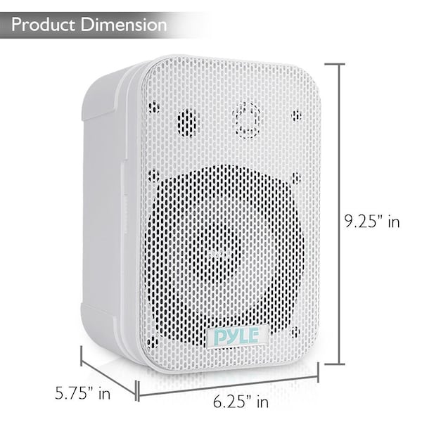Pyle 5.25" Indoor/Outdoor Waterproof Speakers (White) - PDWR40W