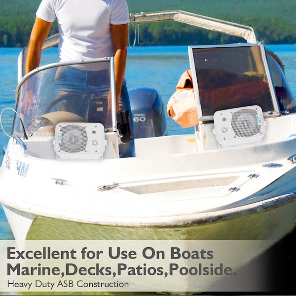 Pyle 5.25" Indoor/Outdoor Waterproof Speakers (White) - PDWR40W