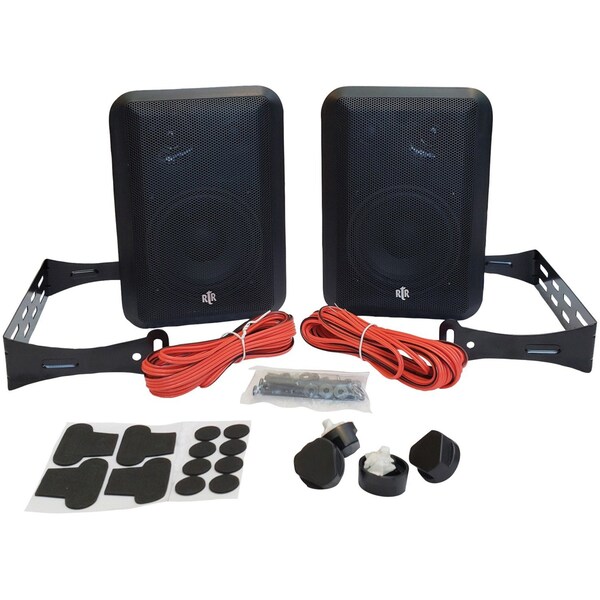 Bic America RtR Series 100W 3-Way 4" Indoor/Outdoor Speakers (Black) - RTRV44-2