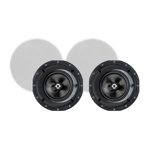 Monoprice Alpha In-Ceiling Speakers 6.5in Carbon Fiber 2-Way with 15 Degree Angled Dri - 34197