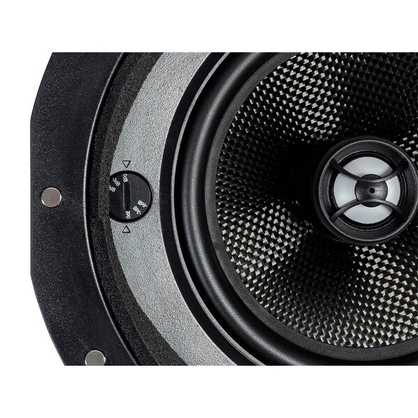 Monoprice Alpha In-Ceiling Speakers 6.5in Carbon Fiber 2-Way with 15 Degree Angled Dri - 34197