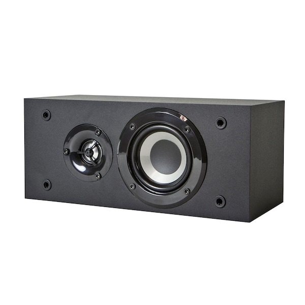 Monoprice Premium Home Theater Center Channel Speaker_ Black - 11948