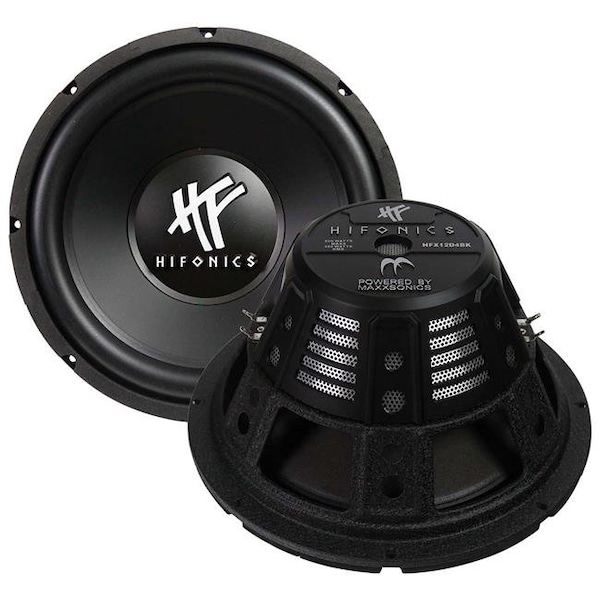 Hifonics Hifonics HFX12D4BK 12 in. Dual 4 Ohm 800W Dual Voice Coil Subwoofer; Black - HFX12D4BK