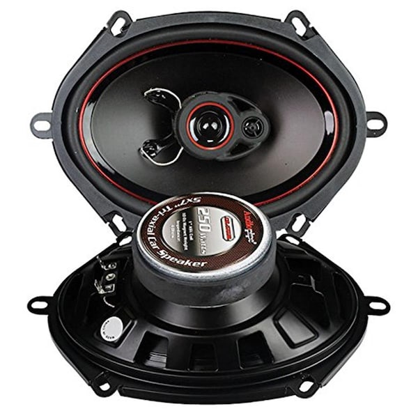Audiopipe 5 x 7 in. 3 Way Pair Speaker PP Cone - AU599810