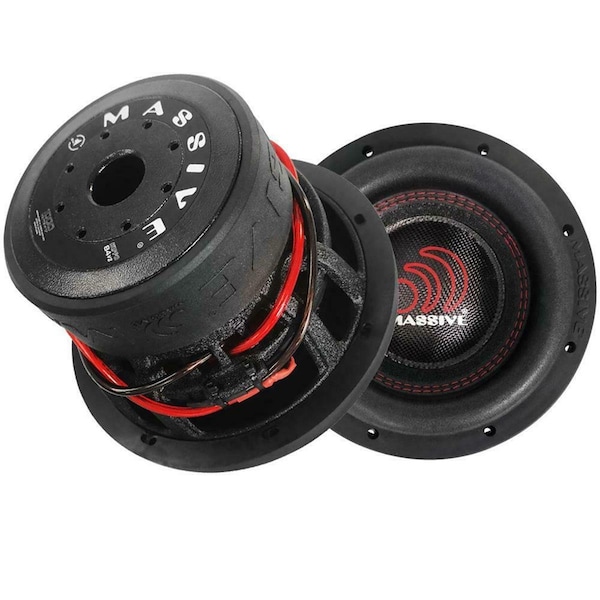 Abacusabaco 8 in. 4 Omh 2.5 in. 1000 watts 500 Rms Dual VC Max Subwoofer - AB3578163