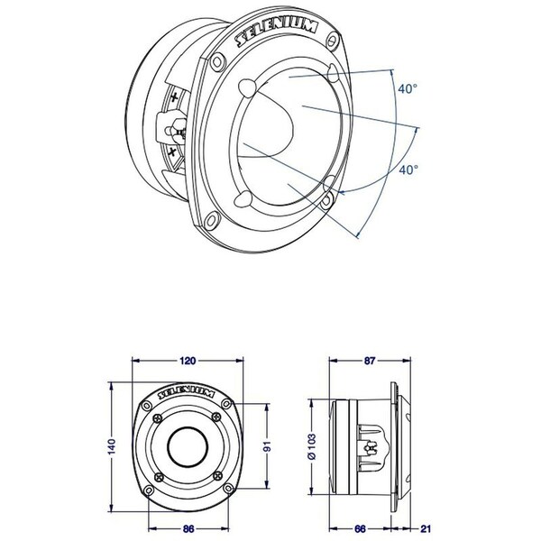 Jbl Ideal super tweeter when the reproduction of high frequencies must define the instruments. - ST400BLK-8
