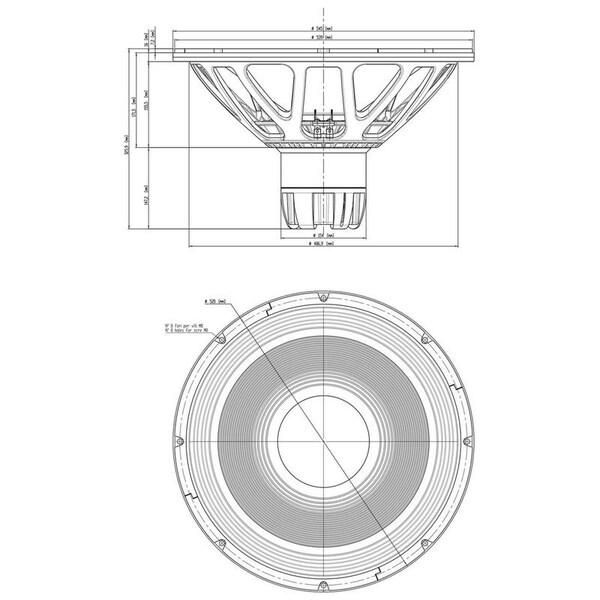 18 Sound 21-in High Power Woofer w/Water repellent cone and epoxy coated plates 4-Ohms - 21NTLW5000-4