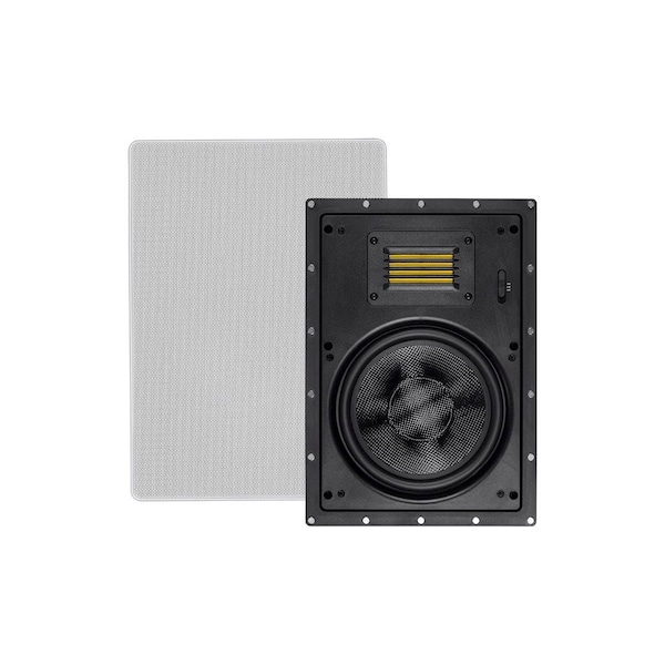 Monoprice Amber In-Wall Speakers 8" 2-way Carbon Fiber w/Ribbon Tweeter (pair) - 24433