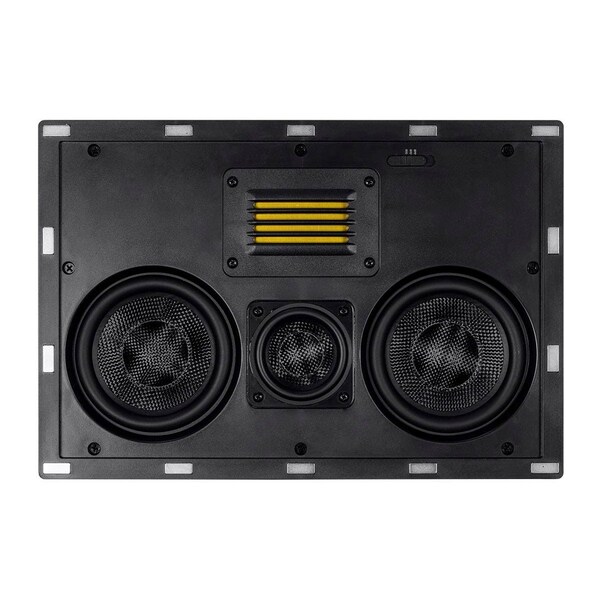 Monoprice Amber In-Wall Speaker Center Channel Dual 5.25-inch 3-way Carbon Fiber - 24431