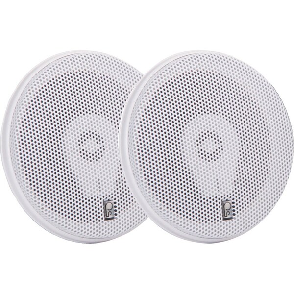 Poly-Planar Outdoor Speakers, White, 2-1/2in.D, 100W, PR - MA8505-W
