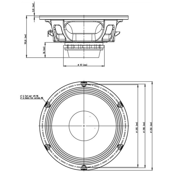 18 Sound 8-in High Power Low Frequency Driver with neodymium transducer 8 OHMS - 8NMB420-8