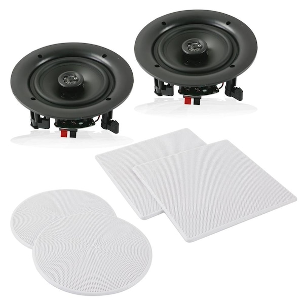 Pyle Dual 6.5" In-Wall/Ceiling 16 Ohm Speaker, PDIC1666 - PDIC1666
