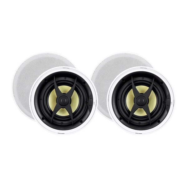 Monoprice Caliber Slim Bezel In-Ceiling Speakers_ 6.5in Fiber 2-Way (pair) - 34706