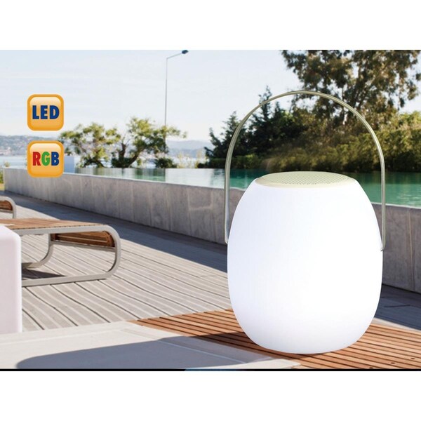 Homeroots 9 x 9 x 14 in. White Plastic Portable Speaker - 372263