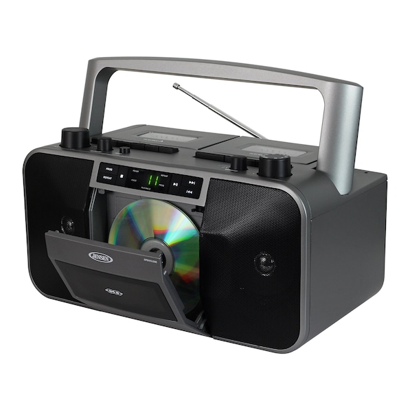Jensen Portable Stereo CD Player with Dual Cass - MCR-1500
